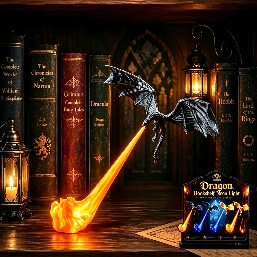 Seasonal preview of a dragon-shaped decorative light
